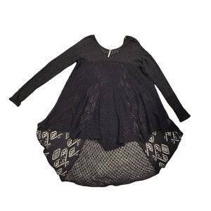 🖤 Free People Women’s “Twilight Hem” Knit Blouse – Size XSmall
